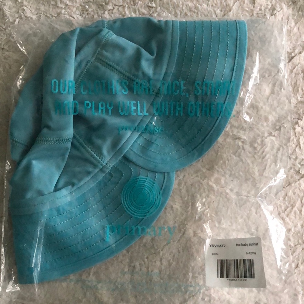 NWT Primary Sunhat in Aqua 6-12 months